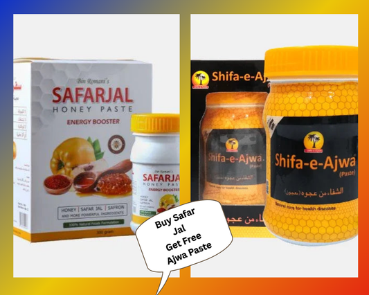 Safar Jal with Ajwa Paste Free – Natural Energy Booster Each 300g  Bottles